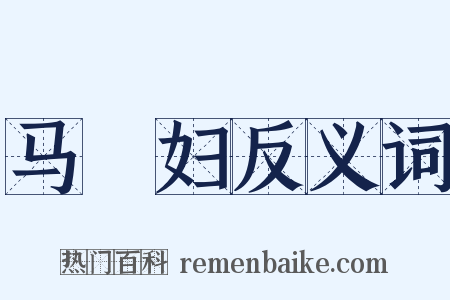 马郞妇反义词是什么意思的图片